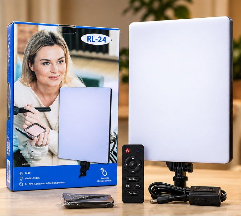 RL-24 LED Video Light Panel Kit with Remote Control