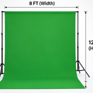 8×12 Ft Green Screen Backdrop with Stand Kit