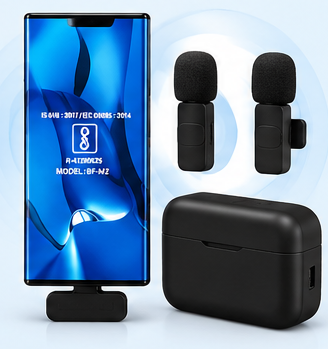 J 13 Dual Wireless Microphone with 2 Transmitters