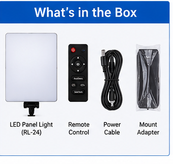 RL-24 LED Video Light Panel Kit with Remote Control - Image 6